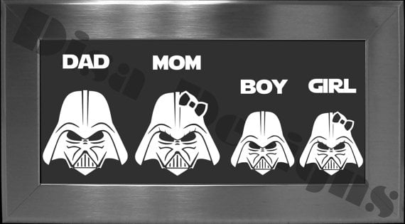 Disa Designs Darth Vader Family Vinyl Decals