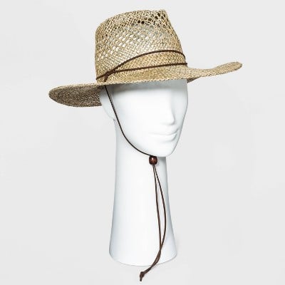 Universal Thread Women's Curled Brim Woven Seagrass Hat