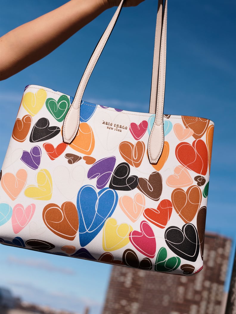 A Heart Tote: Kate Spade New York All Day Rainbow Hearts Large Tote