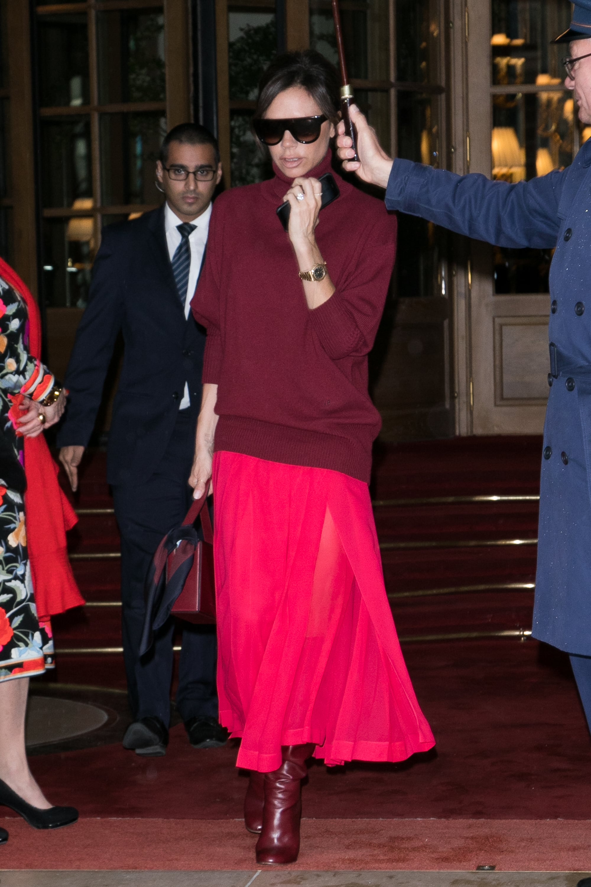 Victoria Beckham's Red Monochrome Outfit | PS Fashion