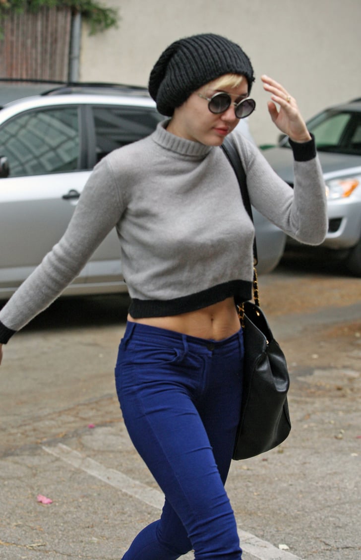 Miley Cyrus Celebrities Going Braless Popsugar Fashion Australia