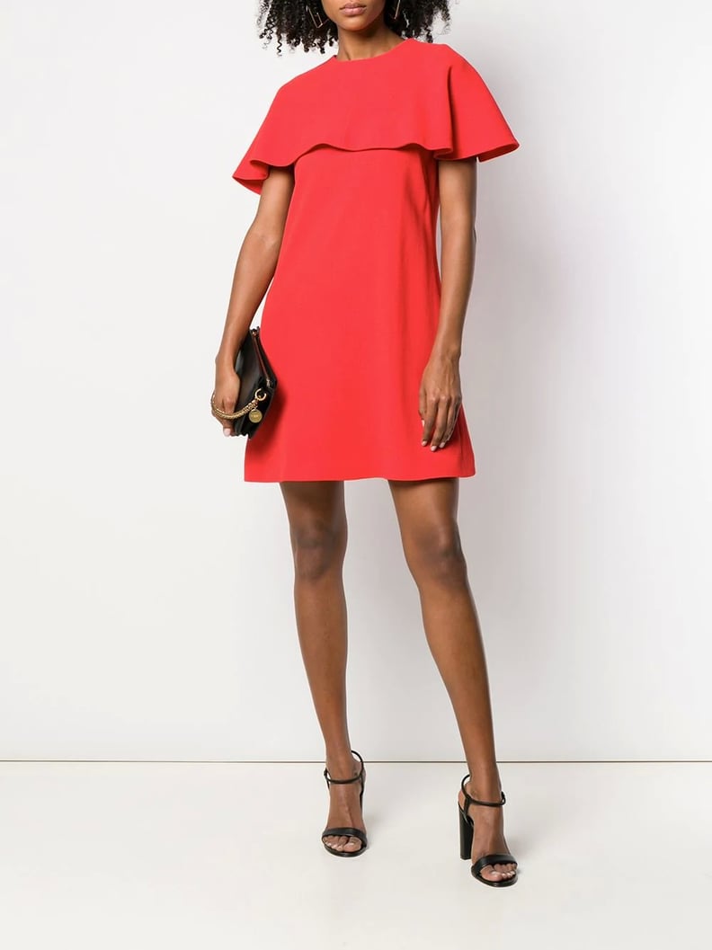Givenchy Short Sleeve Cape Dress