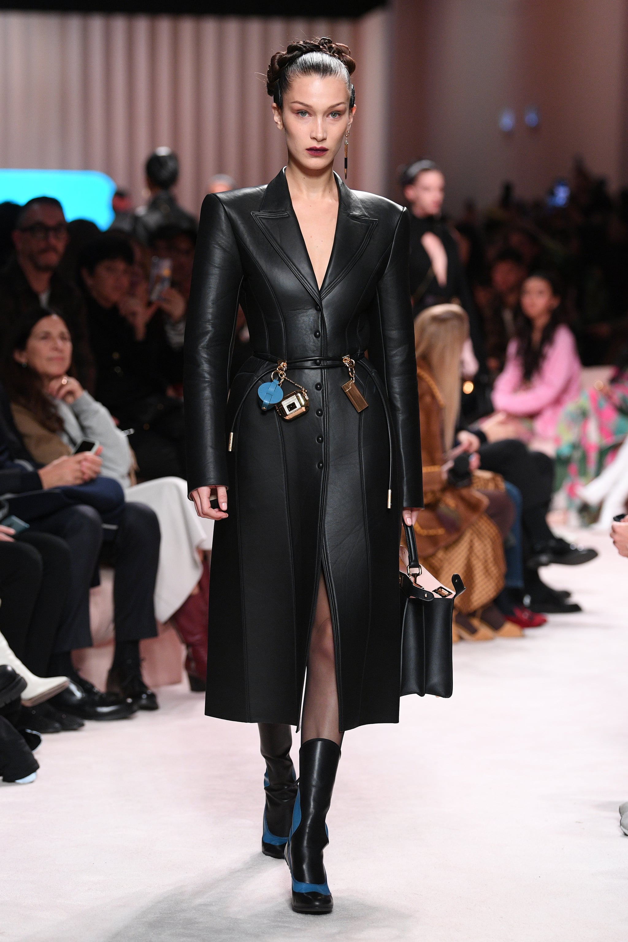 Bella Hadid on the Fendi Fall 2020 