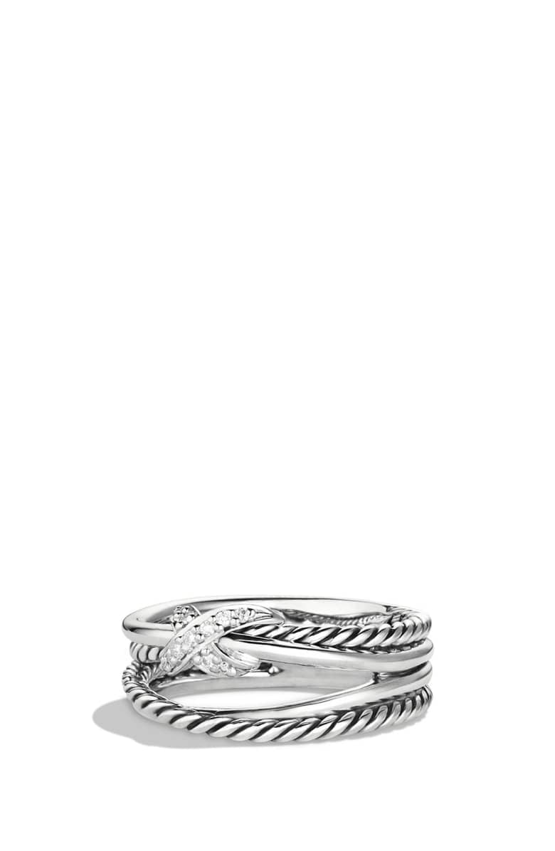 David Yurman X Crossover Ring With Diamonds