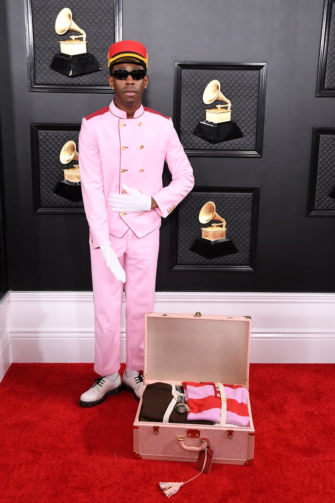 Image result for grammys best outfit 2020 Tyler the creator"