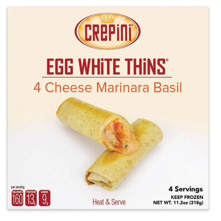 Crepini Egg White Thins 4-Cheese Marinara Basil Roll-Ups