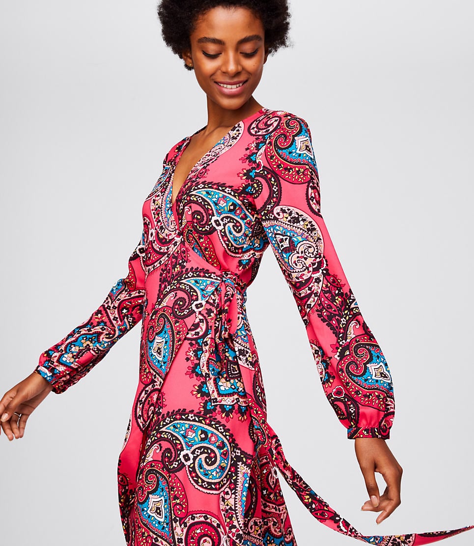 Paisley Wrap Midi Dress | 14 Chic 