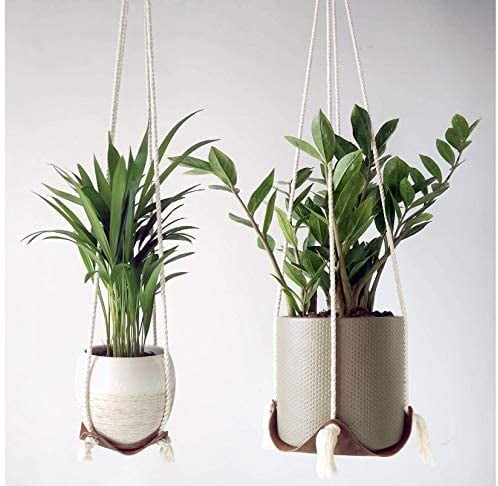 Genuine Leather Plant Hangers, Set of 2