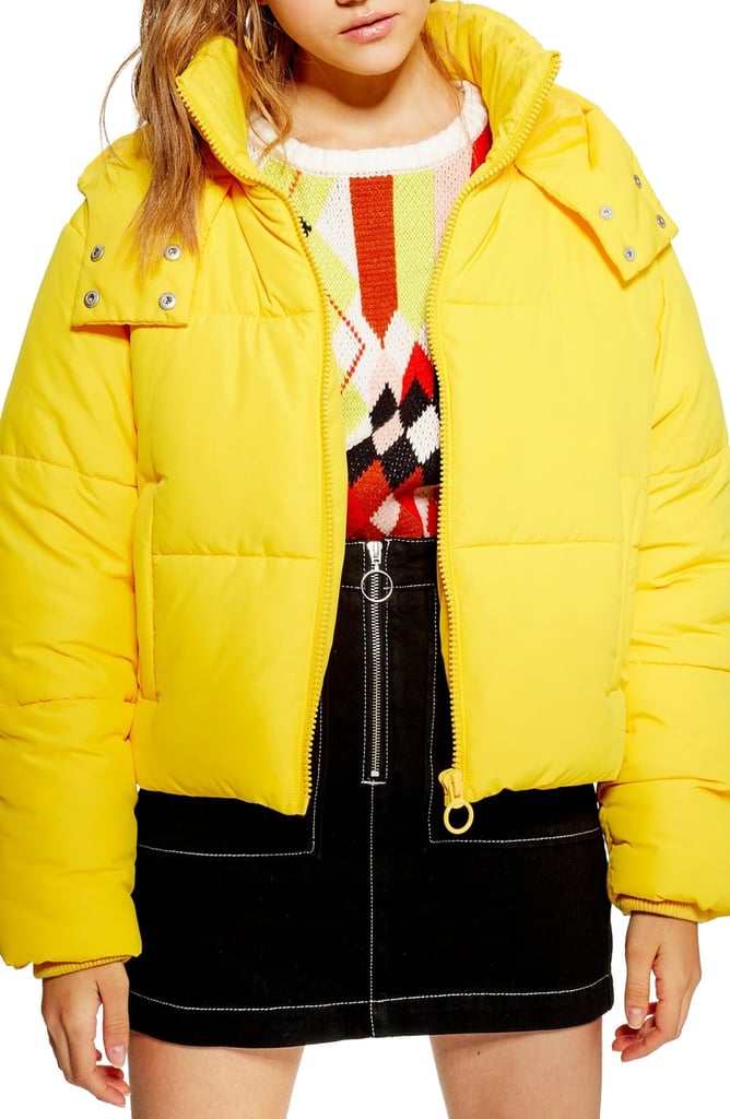 Topshop Hooded Puffer Jacket
