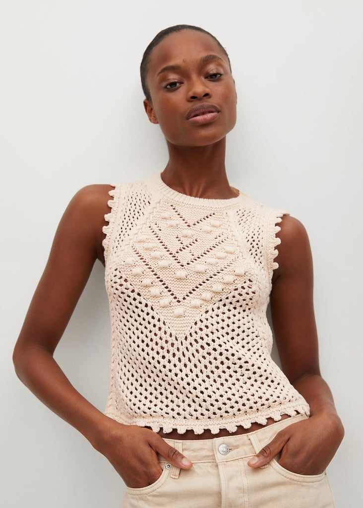 Mango Openwork Knit Cotton Top The Best Summer Knitwear Pieces For