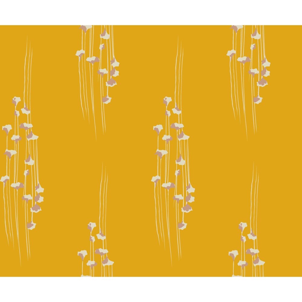 Drew Barrymore Flower Home Gingko Mustard Peel & Stick Wallpaper
