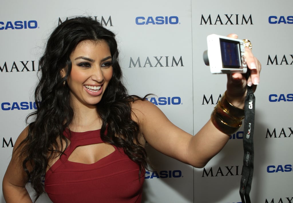 Kim snapped a photo on the red carpet at the Maxim Style Awards in LA in September 2007.