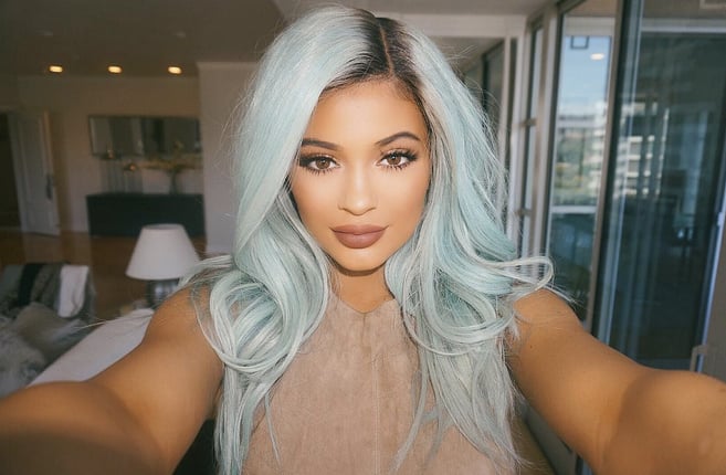 Ice Blue | Every Hair Color Kylie Jenner Has Ever Worn | POPSUGAR Beauty  Photo 15