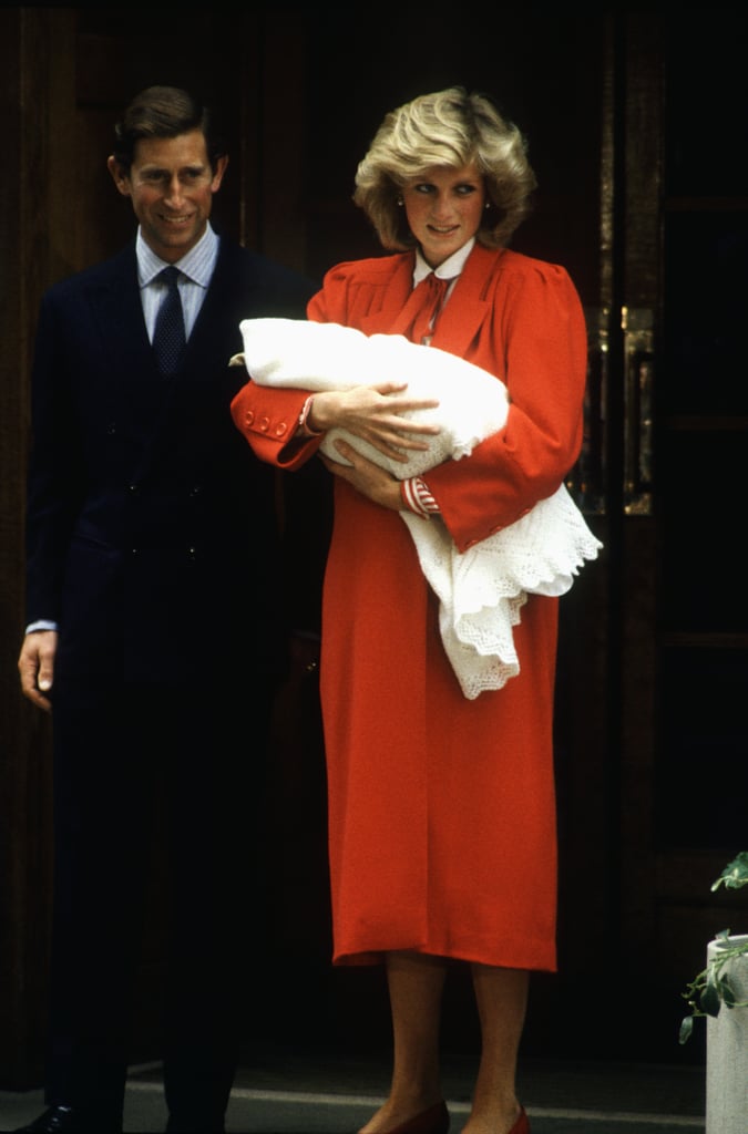 Prince Charles and Princess Diana introduced Prince Harry after his birth in 1984.
