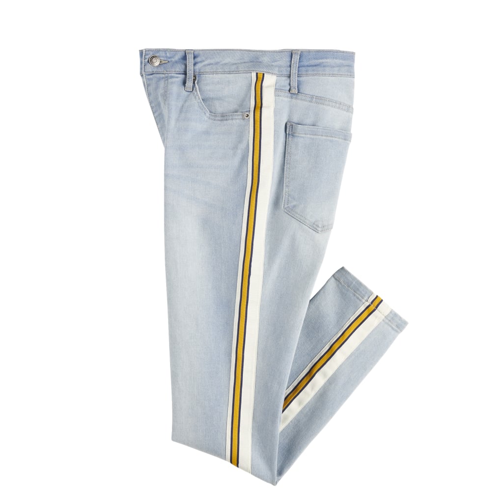 POPSUGAR Side-Stripe High-Waisted Skinny Ankle Jeans