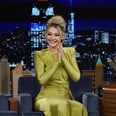 Madelyn Cline's Updo on "Jimmy Fallon" Gives Major Pamela Anderson Vibes