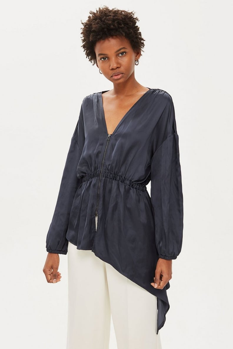 Topshop Zip Through Blouse by Boutique