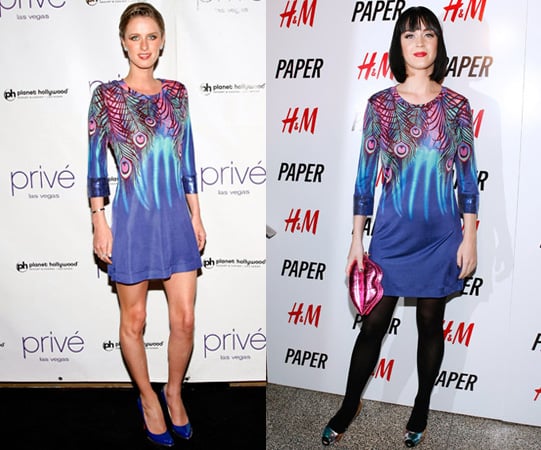 Nicky Hilton And Katy Perry In Matthew Williamson For H M Peacock