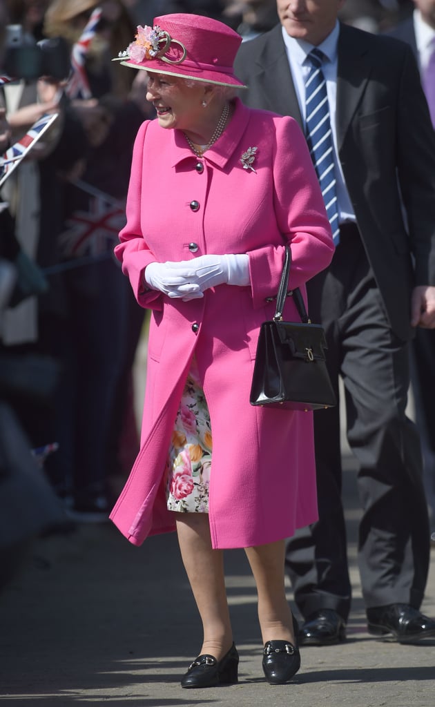 Queen Elizabeth Pink Coat April 2016 | POPSUGAR Fashion