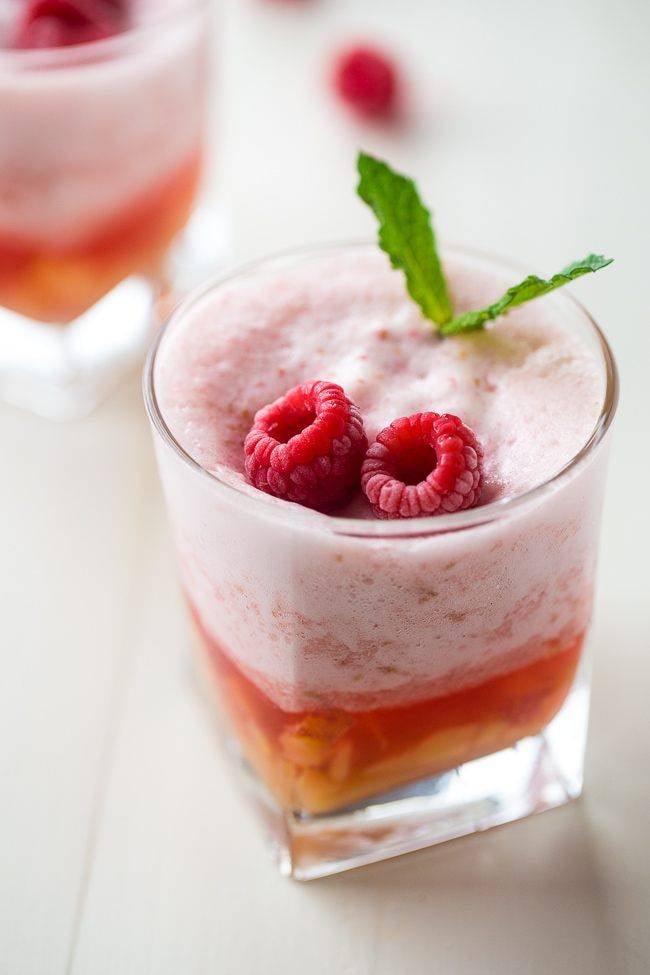 Mocktail Recipe: Frosted Raspberry Lemonade With Peaches