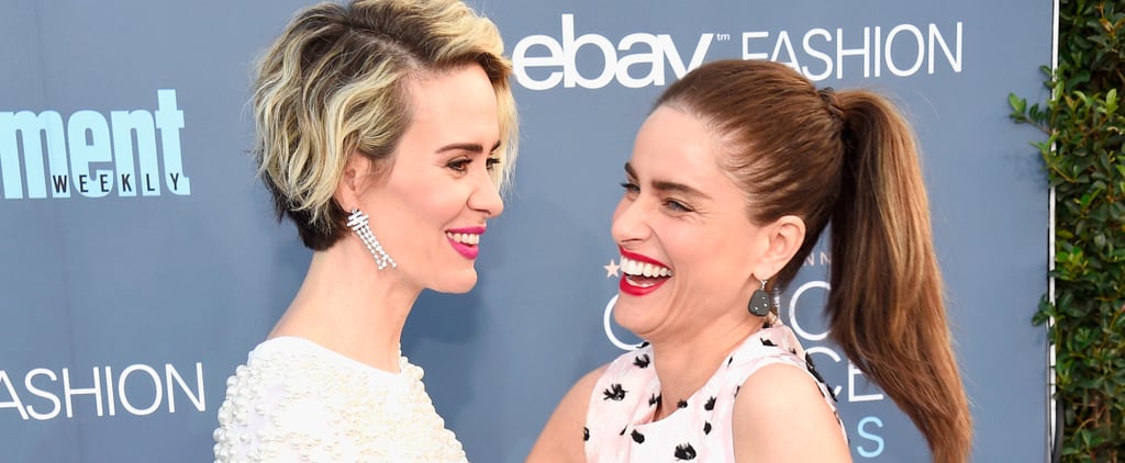 Sarah Paulson and Amanda Peet at 2017 Critics' Choice Awards