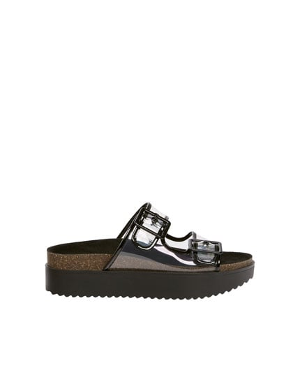 pull&bear Chunky sole vinyl sandals