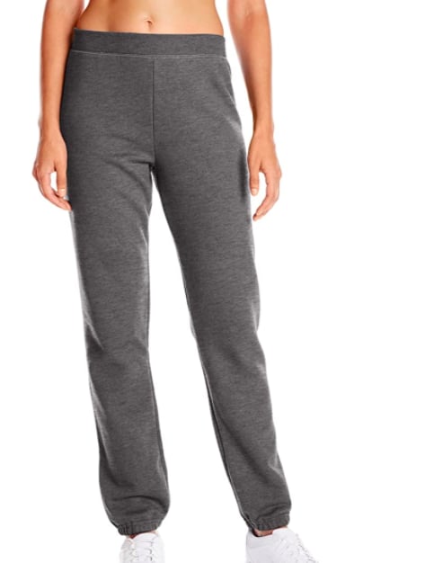 Hanes Women's Midrise Cinch-Bottom Fleece Sweatpants and V-Notch ...