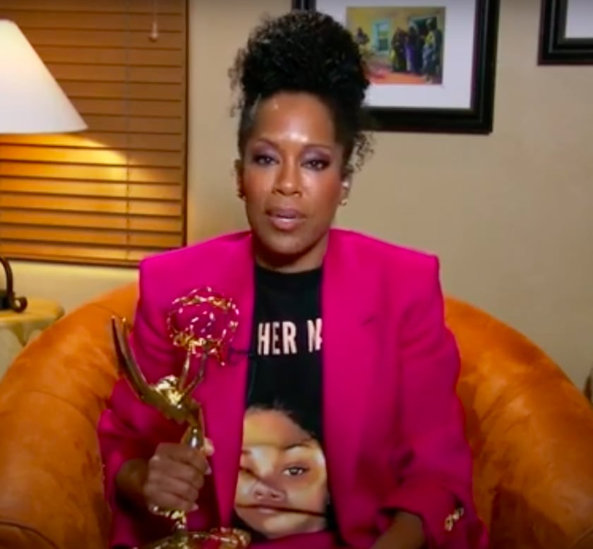 Regina King Wearing a Breonna Taylor T-Shirt