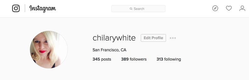 Click on "edit profile" by your username on the Instagram mobile or desktop site.