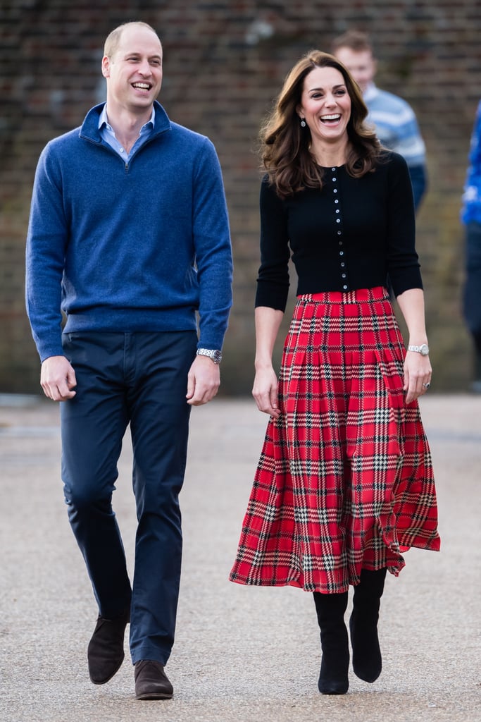 Kate Middleton's Plaid Midi Skirt December 2018