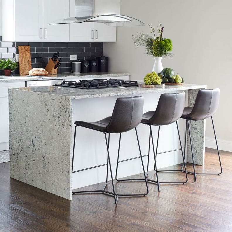 Elegant Bar Stools: West Elm Slope Leather Bar & Counter Stools