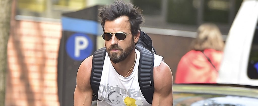 Justin Theroux Riding His Bike in NYC June 2016