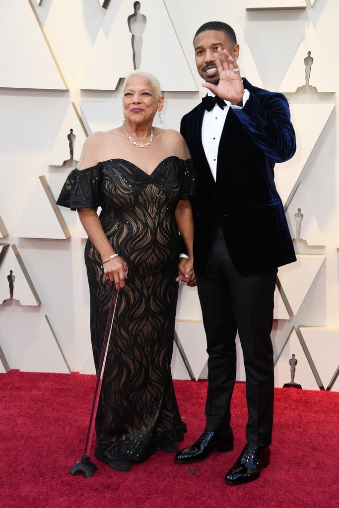 Michael B. Jordan and His Mom at the 2019 Oscars