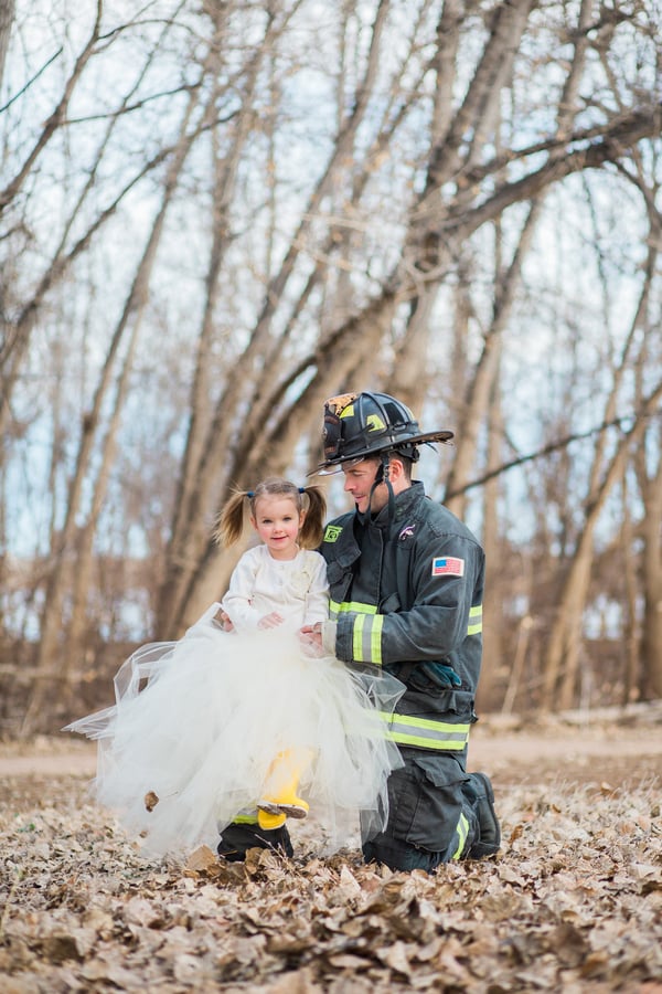 Father and Daughter Firefighter Photo Shoot