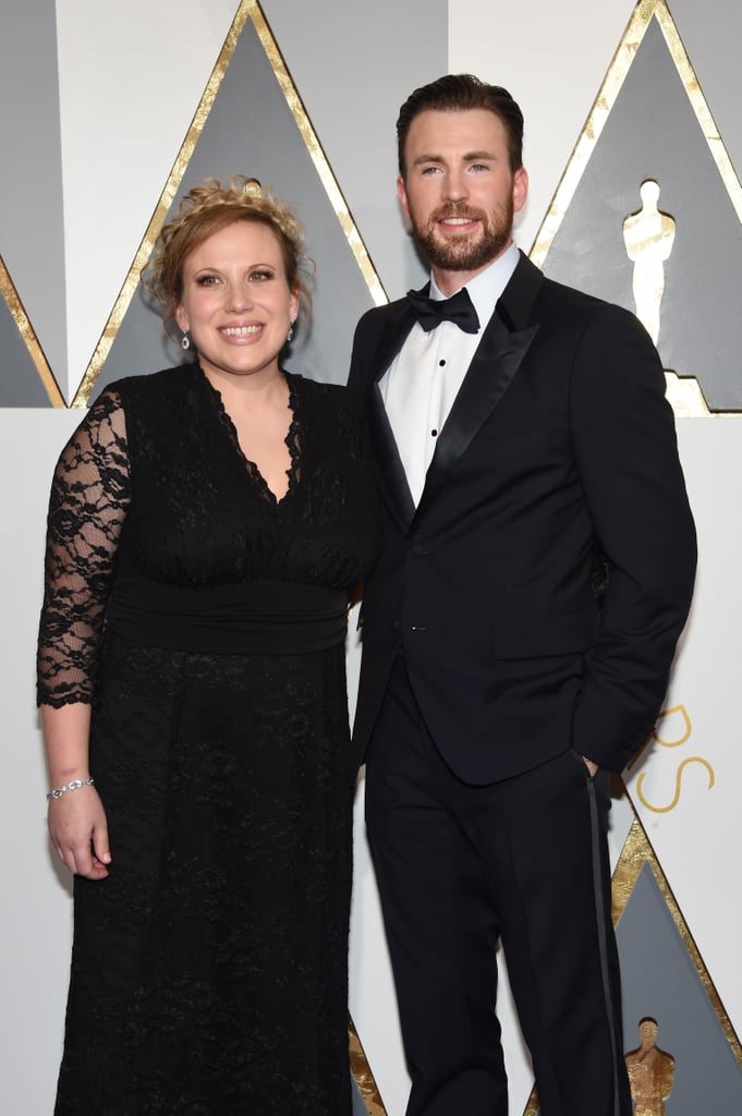 Chris Evans and His Sister at the Oscars 2016
