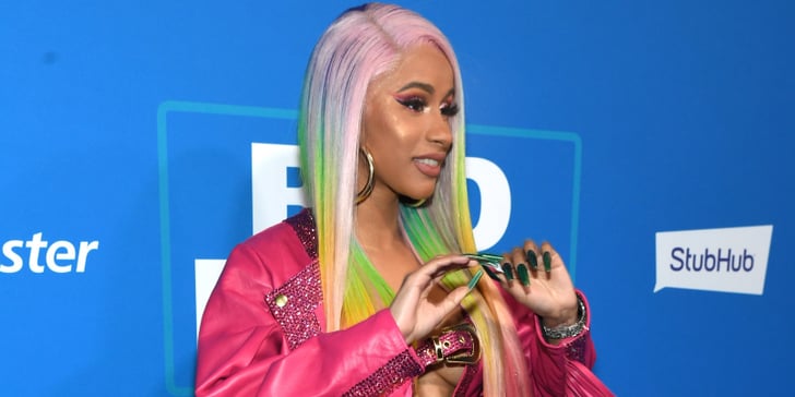 Cardi B in Leggy Louis Vuitton Look, Meek Mill at Pre-Super Bowl