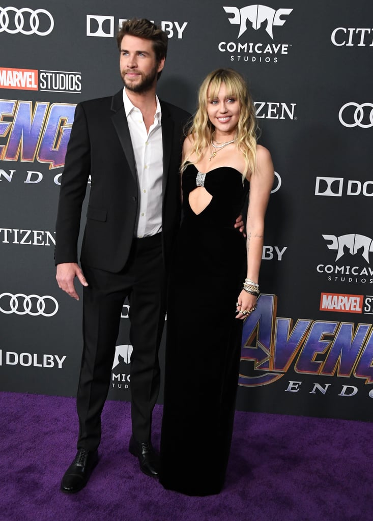 Miley Cyrus and Liam Hemsworth at Avengers Endgame Premiere