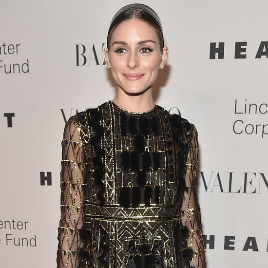 Olivia Palermo Wearing Gold Valentino Dress