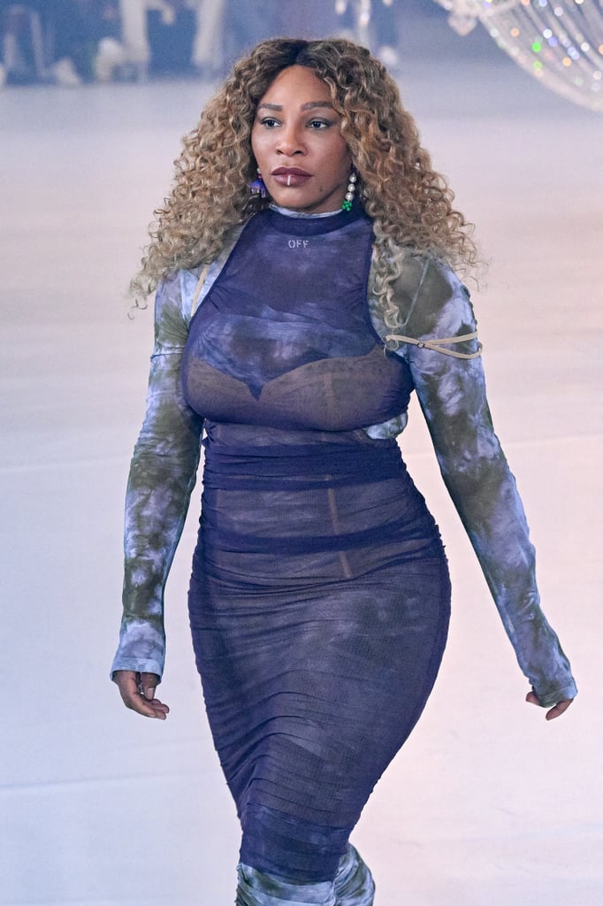 Serena Williams on the Off-White Autumn 2022 Catwalk at PFW