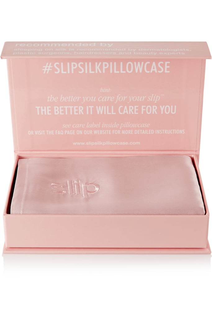 "The pillowcase feels smooth and soft as you sleep and the silk material minimizes face wrinkles, frizz, and damage to the hair. I love the sleep mask for anyone who travels and needs instant TLC."  
Slip Silk Pillowcase  ($80)