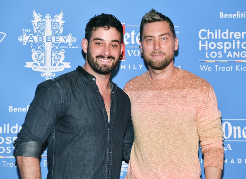 WEST HOLLYWOOD, CALIFORNIA - SEPTEMBER 21: (L-R) Michael Turchin and Lance Bass attend The Abbey's 16th annual Toy Drive for Children's Hospital LA at The Abbey Food & Bar on September 21, 2021 in West Hollywood, California. (Photo by Rodin Eckenroth/Gett