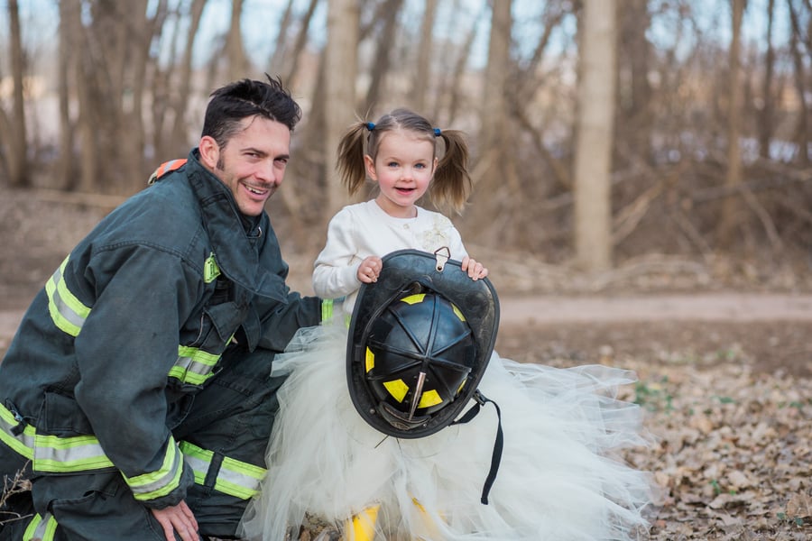 Father and Daughter Firefighter Photo Shoot POPSUGAR Family Photo 12