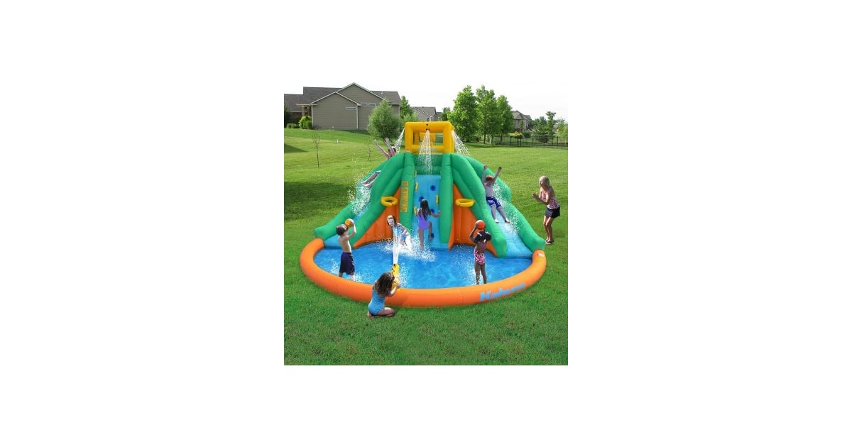 Kahuna Twin Peaks Kids Inflatable Splash Pool Backyard Water Slide Park 