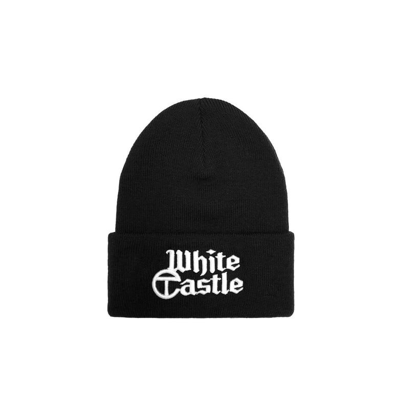 Telfar White Castle Embroidered Beanie