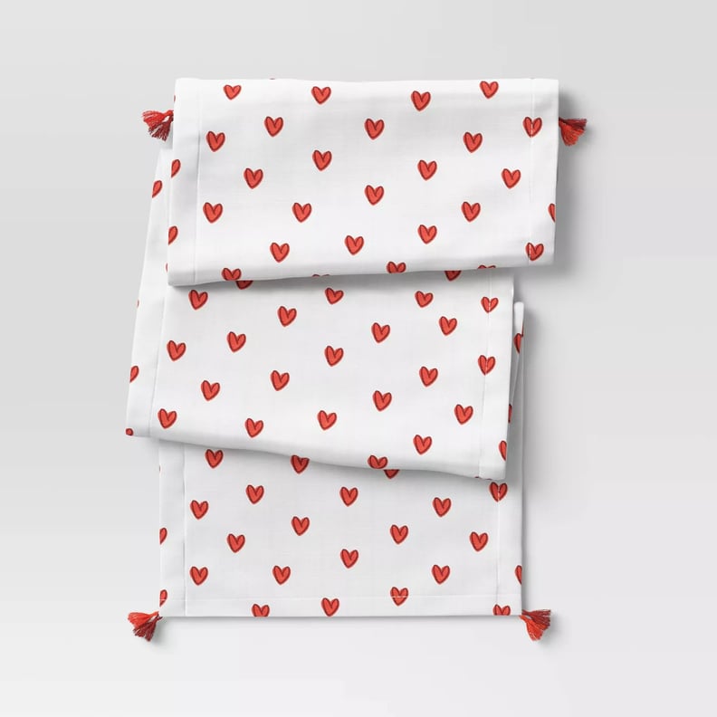 Cotton Hearts Table Runner