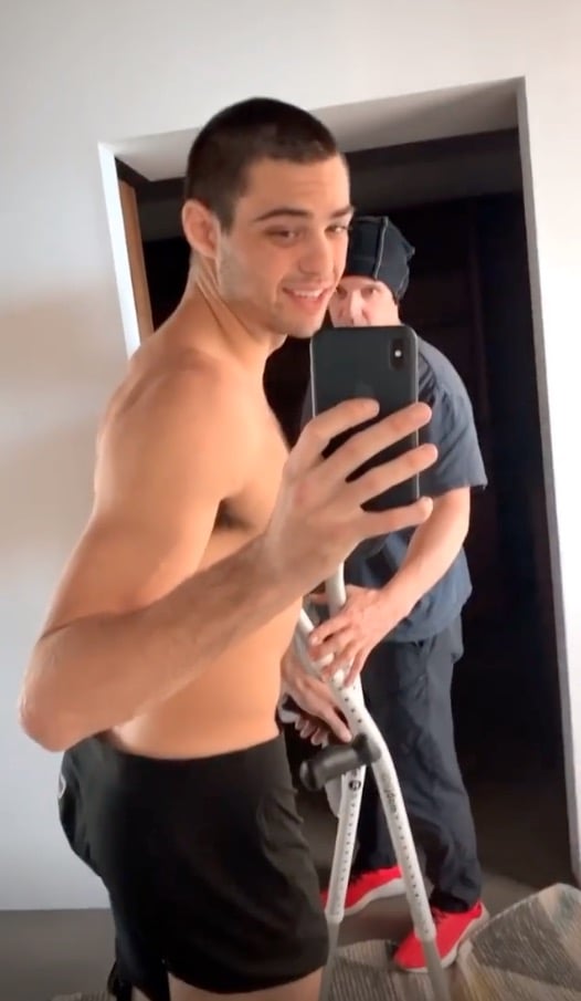 Noah Centineo Showering in Funny Instagram Stories