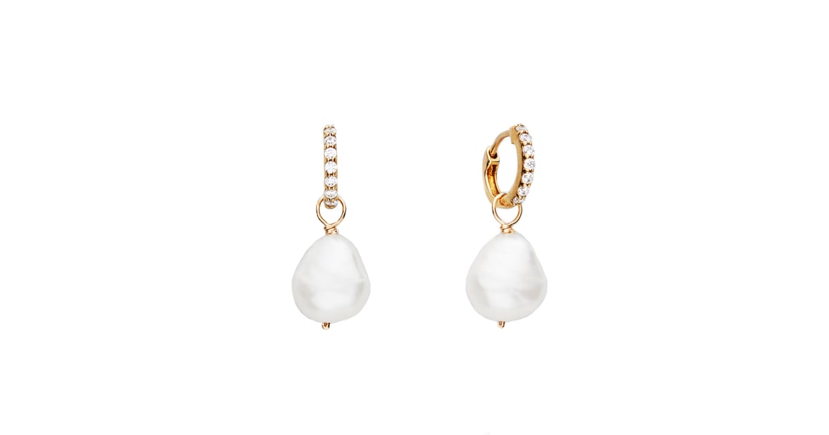 Lily & Roo Gold Huggie Pearl Drop Earrings | Best Holiday Gifts 2019 ...