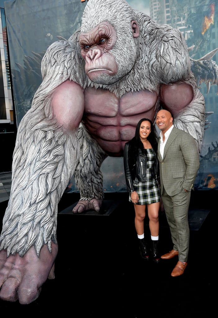 Dwayne Johnson and His Family at Rampage Premiere 2018