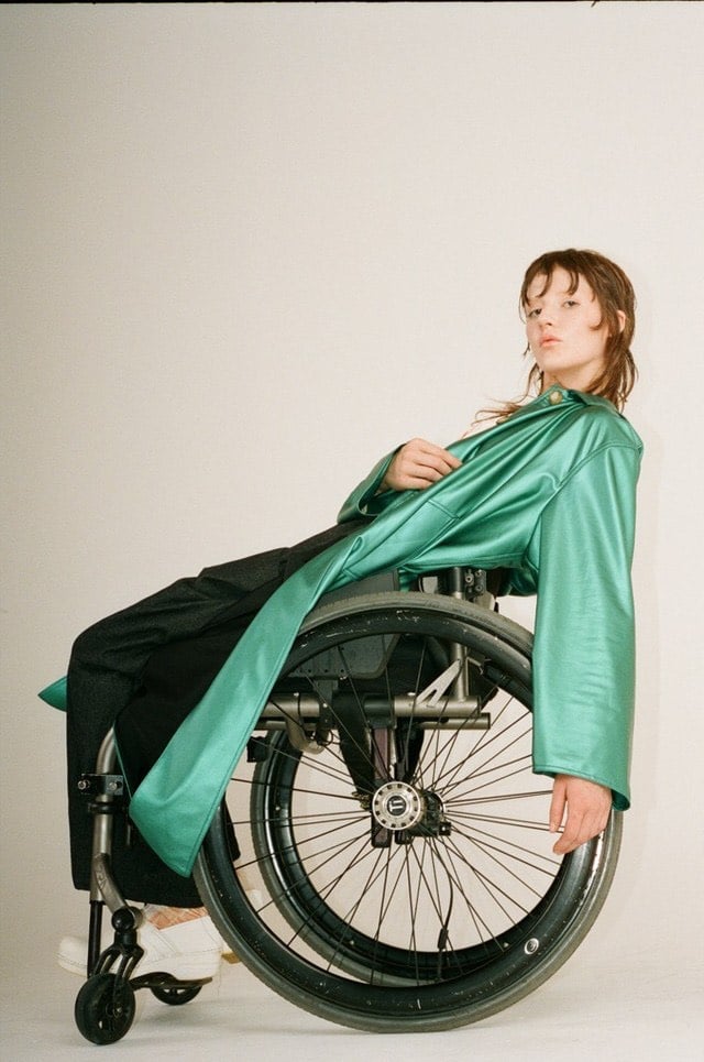 "Here I'm wearing my incredible friend Jillian Maddocks's brand 3234u. She's a mother, also disabled, and an all-around badass."