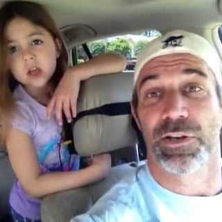 Dad and Daughter Sing "Love Is an Open Door"